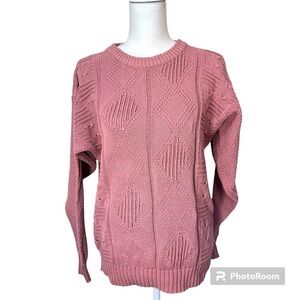 Vintage London Fog Salmon Pink Cotton Sweater